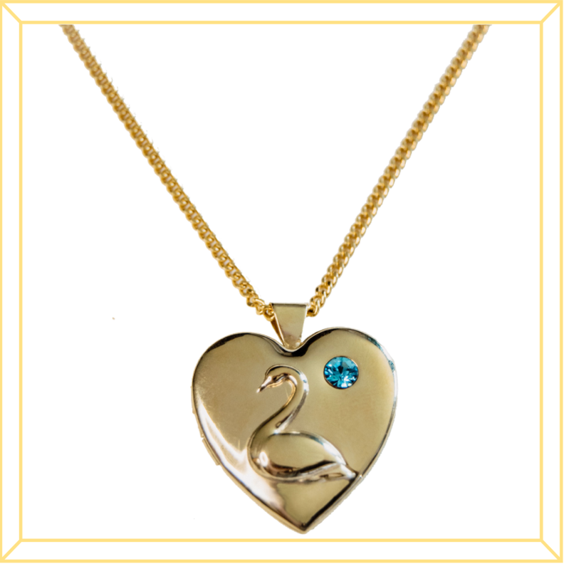 Gemstone Heart Locket