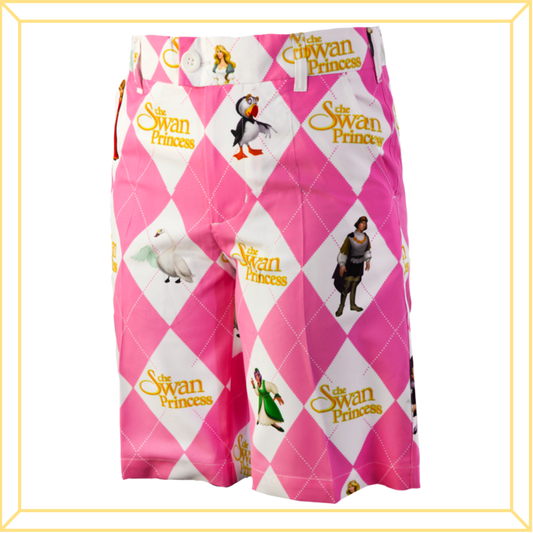 Men's Pink Argyle Shorts